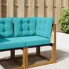 Outdoor Sofa Cushions 3 pcs Turquoise Polyester