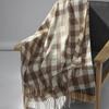 Autumn Winter Unisex Scarf Imitation Cashmere British Style Plaid Tassel Cape Shawl