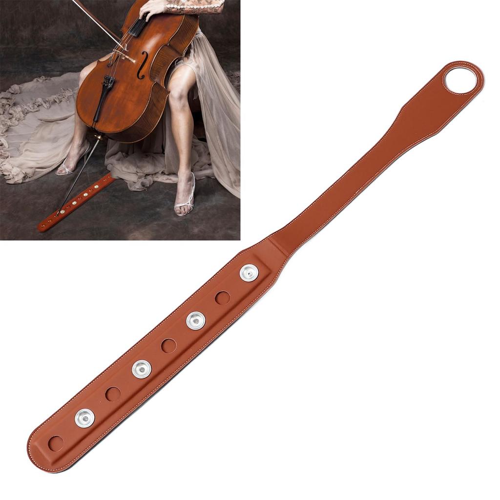 Cello End Pin Holder Strap Leather Cello Endpin   Non Slip Strap for Practice and Performance
