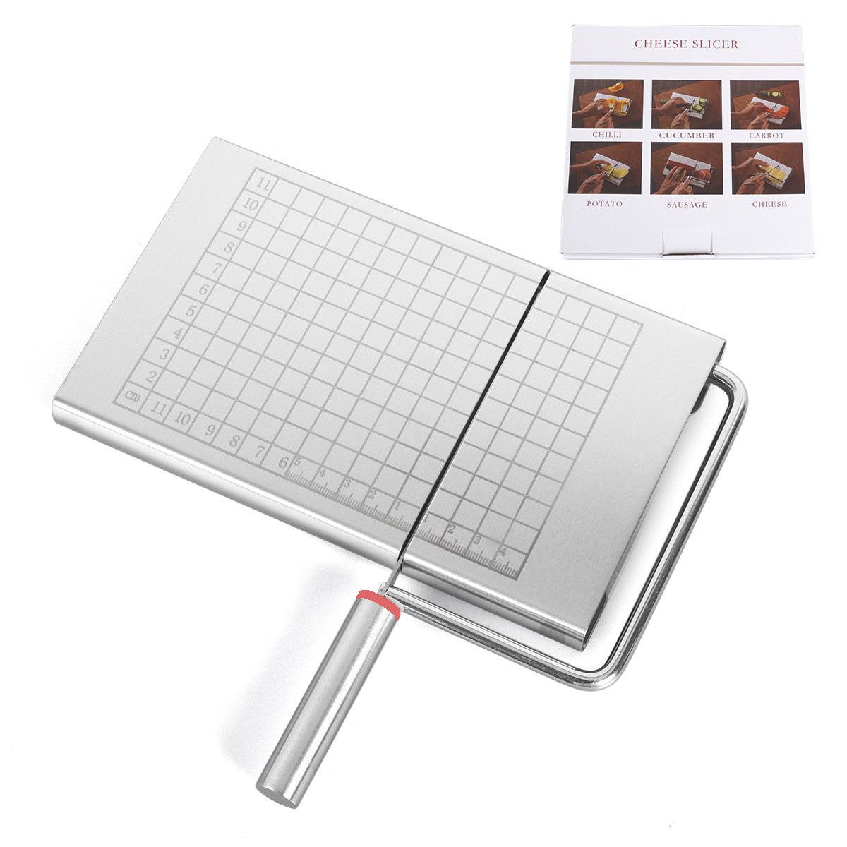 Stainless Steel Cheese Slicer with Wire Cutter and Scale