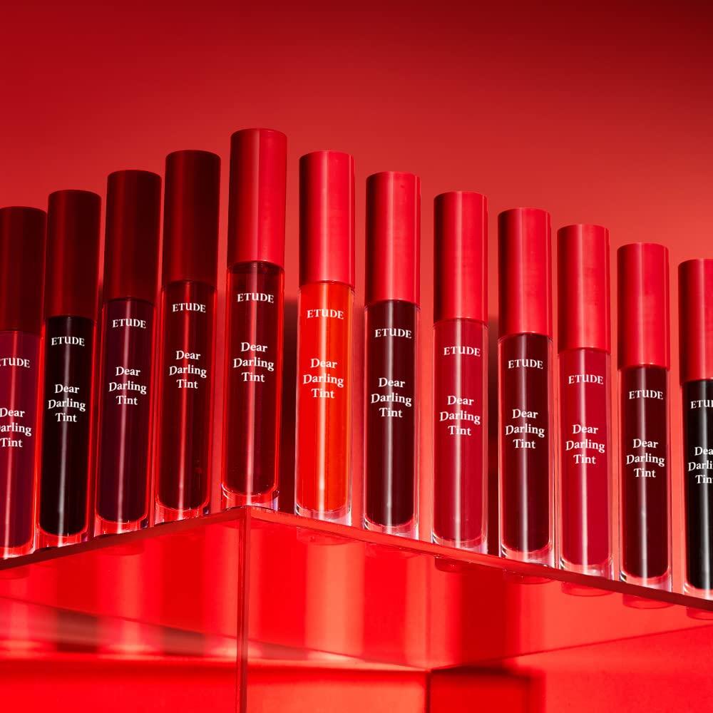 ETUDE Dear Darling Water Gel Tint, 9 opțiuni pentru efect de lungă durată, cu culori fructate, suculente, umede și intense.