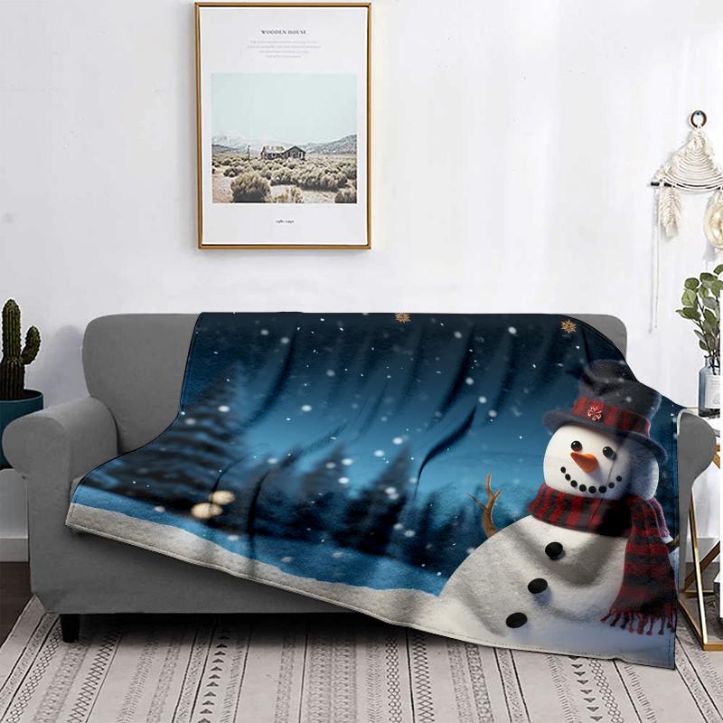 Home Decoration Plush Throw Sofa Blanket Bedspread Bed Fluffy Soft Blankets Decor Plaid Modern Halloween Merry Christmas Winter