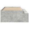 Bed Frame with Drawers Concrete Grey 80 x 200 cm Engineered Wood