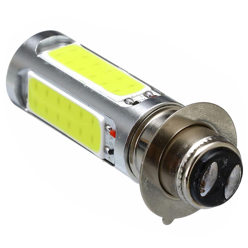 1X White Cob Led Motor Bike/Atv Headlight Bulb Fog Light H6M Px15D P15D25-1 E401401