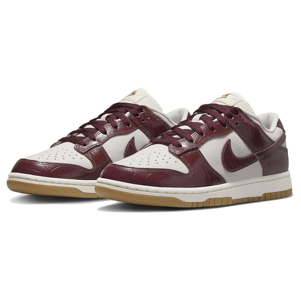 Nike Dunk Low LX Team Red Croc Women Sneakers Phantom Dark-Team-Red Sail FJ2260-004