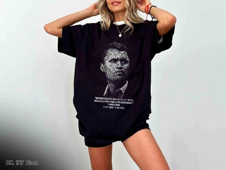 Charlie Kirk Shirt Rip Charlie Kirk Shirt A True Patriot Charlie Kirk Tee XL