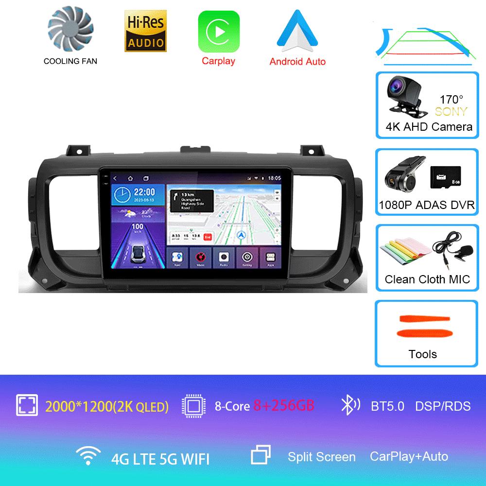 Android 14 Carplay For Citroen Jumpy III 3 SpaceTourer 1 For Peugeot Expert 3 2016 2017 2018 - 2021 Multimedia Player Car Radio