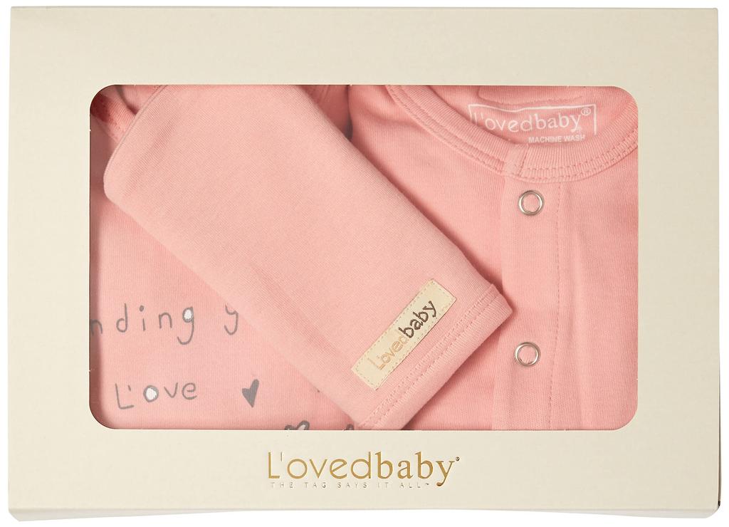 Baby Gift Set Organic Baby Gift Set giftset Coral [L'ovedbaby] (Coral Pink) 6-9M (for 6-9 months)