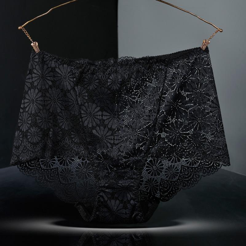 High Waist Women Panties Sexy Hollow Lace Snowflake Embroidery Lingerie Female Seamless Butt Lifter Pants Plus Size Briefs 3XL