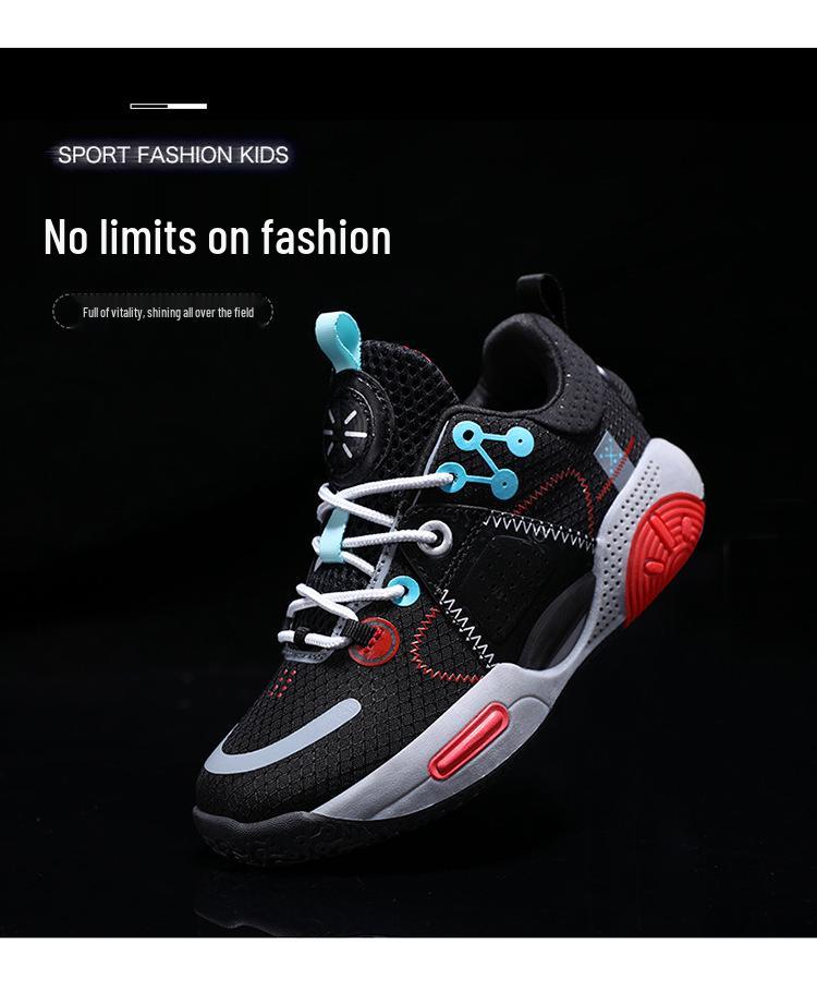Atmungsaktive Stoßdämpfende Basketballschuhe für Jungen - Strapazierfähig für das Spielen im Freien