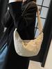 Women's Lightweight Canvas Crossbody Bag: Large Capacity, Versatile Single Shoulder Dumpling Design
