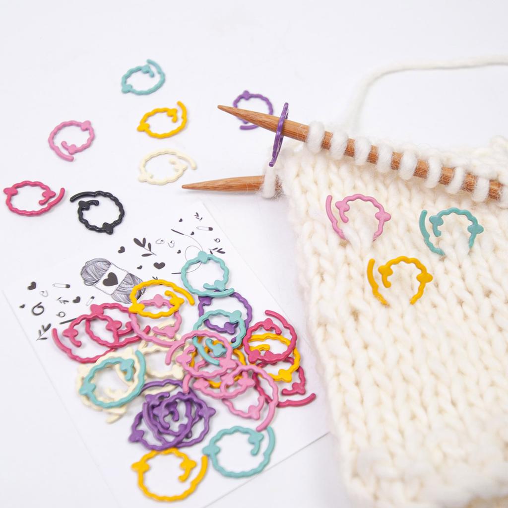 24Pcs Fruit Crochet Locking Markers Rings Wide Opening Stitching Markers Colorful Stitching Locking Markers for Knitting