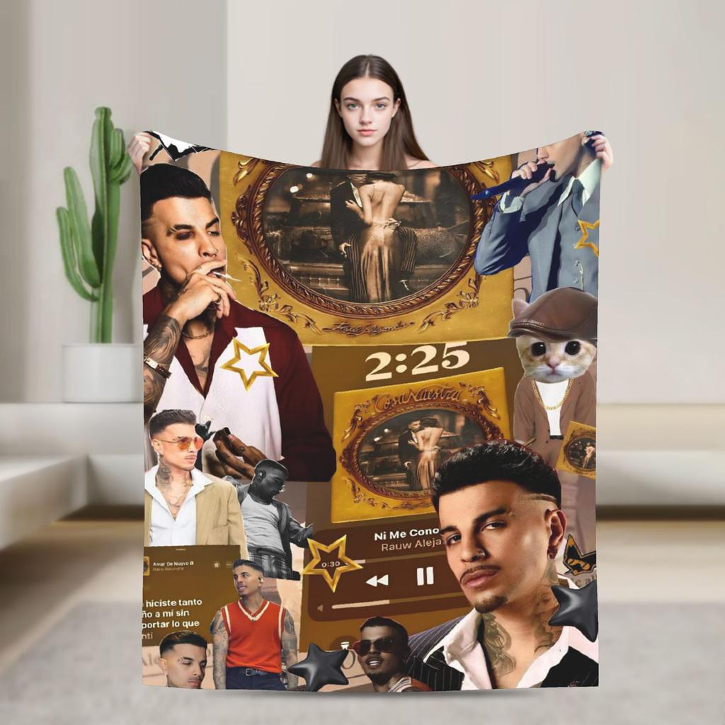 Rauw Alejandros  Blanket  Travel Flannel Throw Blanket For Couch Chair Soft Design Quality Bedspread Gift Idea