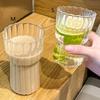 1pc-Glass Cup Heat-resistant Drum Water Dispenser Transparent Tea Juice Milk Coffee Cup Household Water Cup