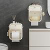 Non-perforated Toilet Tissue Box Waterproof Creative Wall-mounted Toilet Paper Drawer Box Roll Carton Shelf Drawer Storage Box