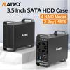 MAIWO 2 Bay Raid Enclosure for 3.5" SATA HDD Case with 4 Raid Modes USB3.0 Hard Drive Adapter for 48TB Capacity with Cooling Fan