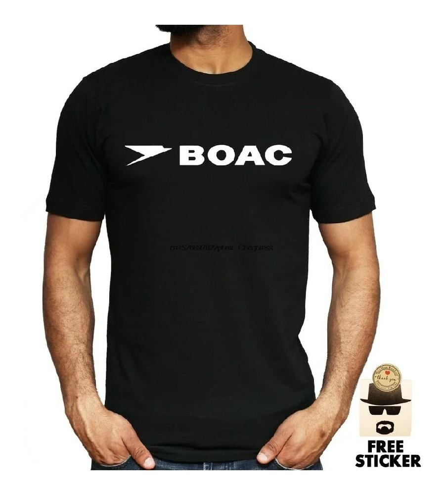 

BOAC Airline T-shirt British Airway plane Aeroplane Airport Flight Unisex Top S