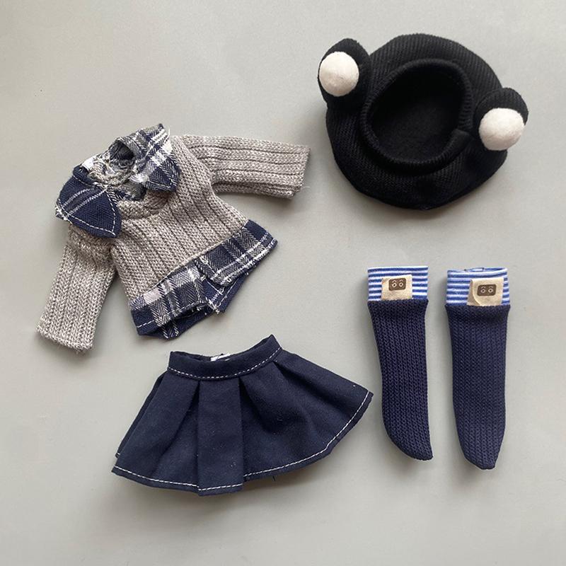 For 30Cm Doll Clothes Suit Cute Winter Outfit 1/6 Doll Accessories Dress Up Toy Gift For Girls