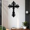 Modern Abstract Cross Metal Wall Art Sculpture Durable Home Office Decor Gift