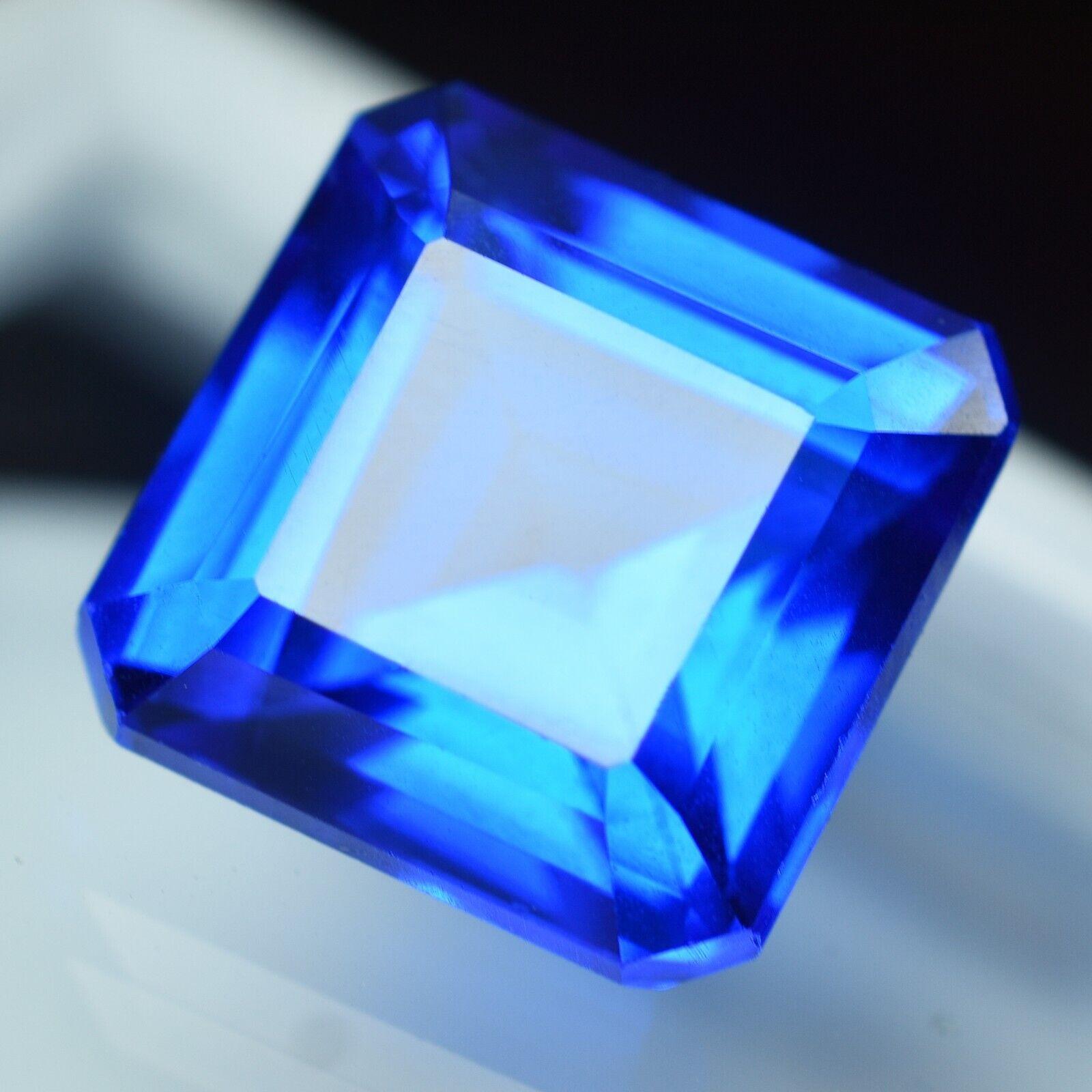 

NATURAL Tanzanite 10.70 Ct Light Blue Square Cut CERTIFIED Loose Gemstone 11.7 mm Approx. синій
