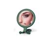 2/5/10x Magnifying Handheld Mirror,Double Sided Pedestal Magnification and True Image Makeup Mirror, Compact Size and Portable