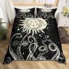 Flowers Moth Butterfly King Queen Duvet Cover Trippy Mushroom Bedding Set Moon Starry Sky Quilt Cover Polyester Comforter Cover