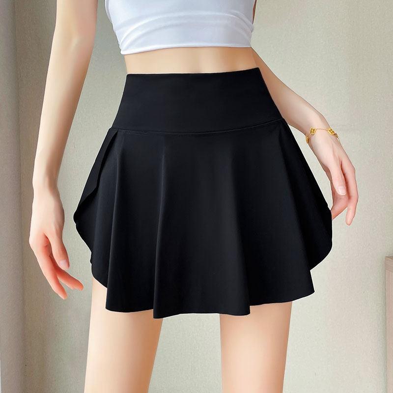 Womens Sports Top Skirt Set Badminton Tennis Running Yoga Quick Dry Athletic Wear