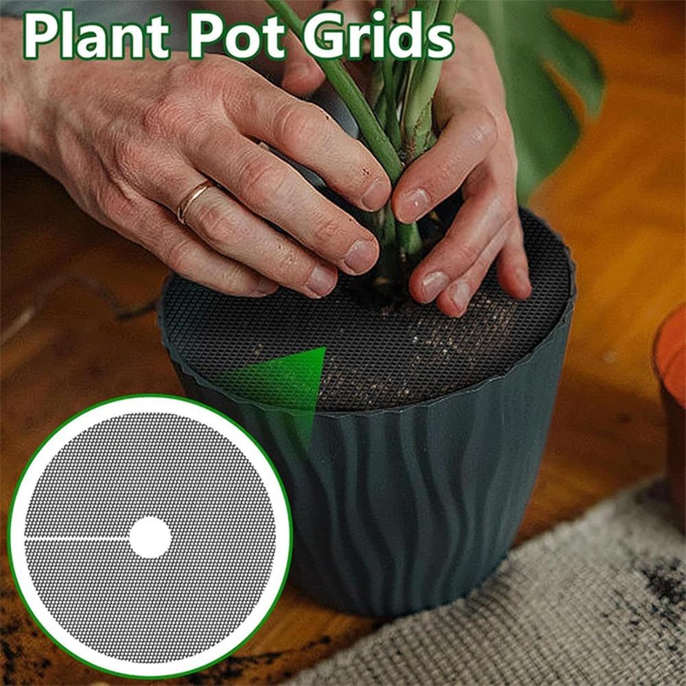 4 Pcs Cuttable Plant Pot Covers - Mesh Barrier Screens To Protect Plants From Cats, Ideal for Patio & Garden