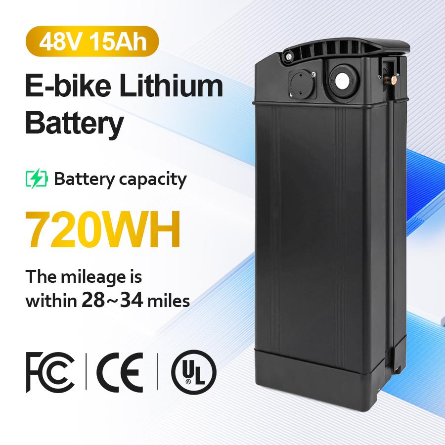 Paquete de Batería de Iones de Litio Personalizado de 48V 15Ah 20Ah para Bicicleta Eléctrica EBike