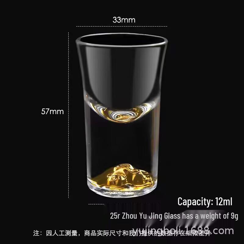 Transparent Glass Baijiu Cup - Straight Tube Design for Bars and Gifts