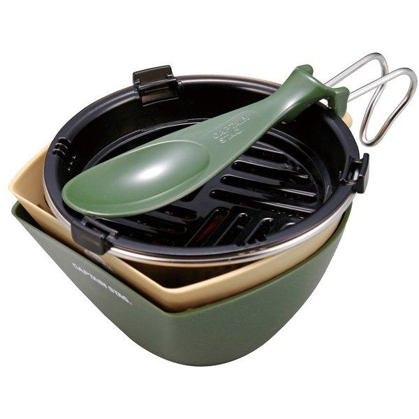 Captain Stag Captain Stag Uh 4711 [scoop Bowl And colAnder Set  Olive X Beige ]