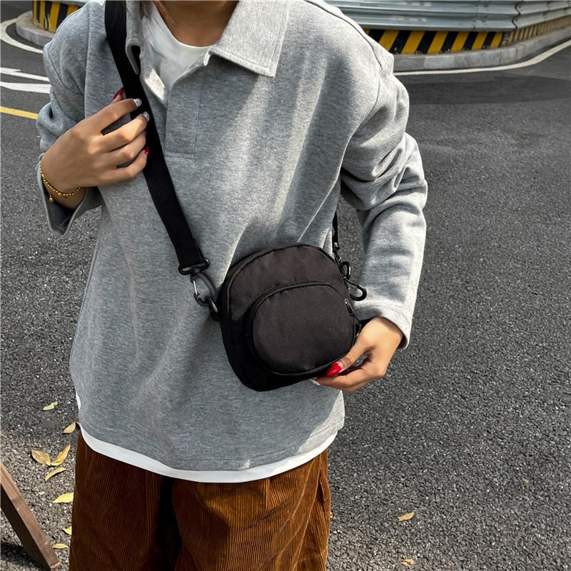 Street Style Nylon Crossbody Bag With Stitching For Daily Use