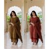 Heavy Cotton Printed Kurti Pant Dupatta Set Desigenr Women's Ethnic Kurta Set