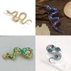 Animal Snake Brooch Pin With Electroplated Alloy Decorative Accessory For Men Women