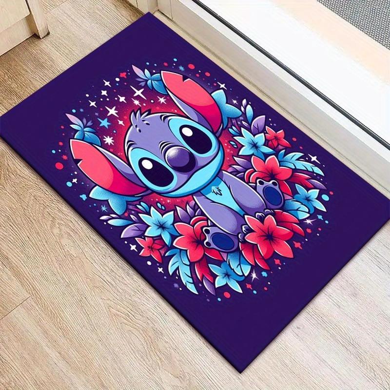 

1pc Cute Stitch Pattern Area Rug Soft Flannel Floor Mat for Living Room, Office, Bedroom and Carpet, Sofa Coffee Table Floor Mat 60cm by 90cm