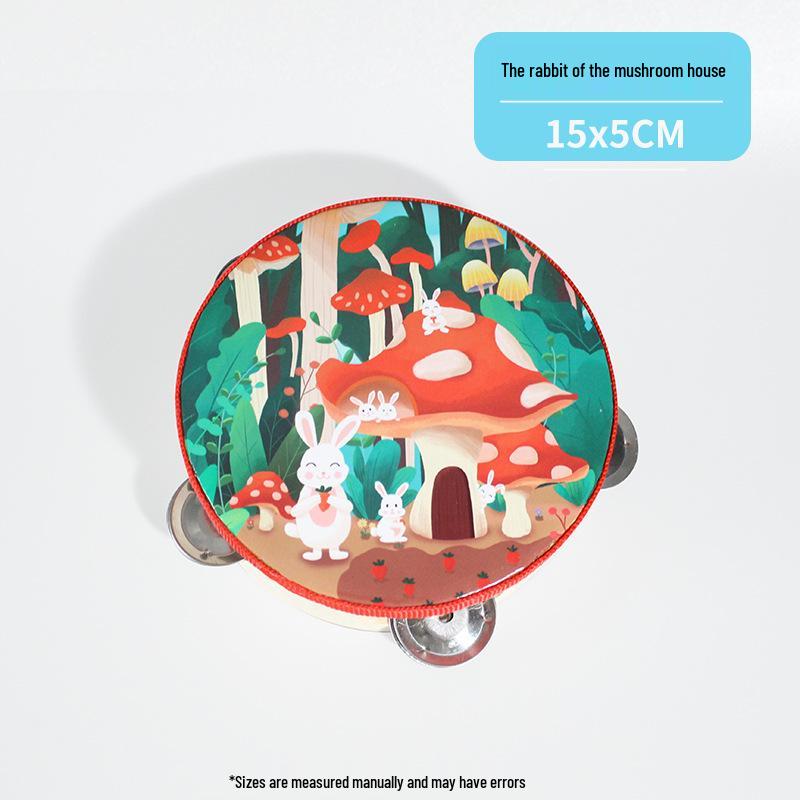 Wooden Tambourine for Early Childhood Music and Dance