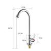 TLXT E Series Stainless Steel Wall-Mounted Kitchen Sink Faucet
