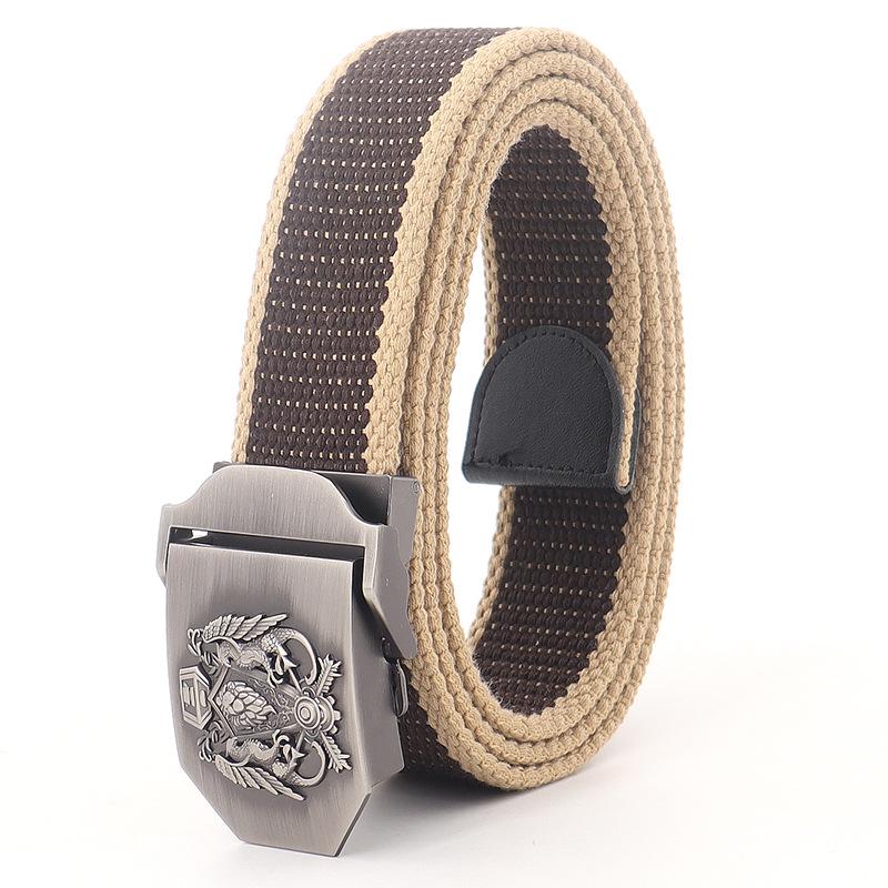 

Холщовый ремень Double Eagle Retro Clan Badge с металлической пряжкой для мужчин и женщин 160 cm