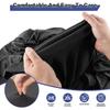 1Pc 4/6FT Spandex Table Cloth Black for Rectangle & Folding Table Stretch Fitted Table Cover 8ft Wrinkle Resistant for Party