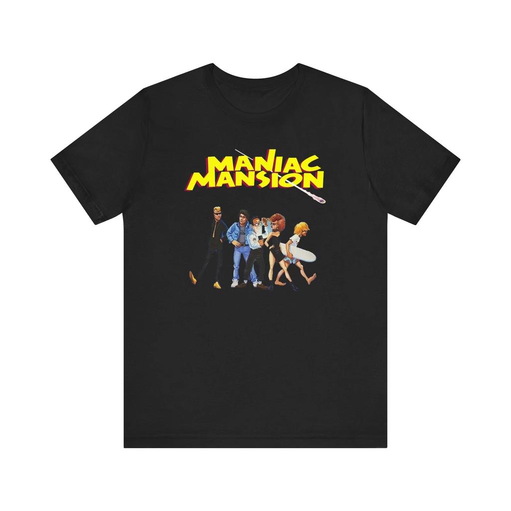 Maniac Mansion NES Pixel Art Retro Style Unisex Short Sleeve Tee 100% Cotton T-shirt Mens Tees Top