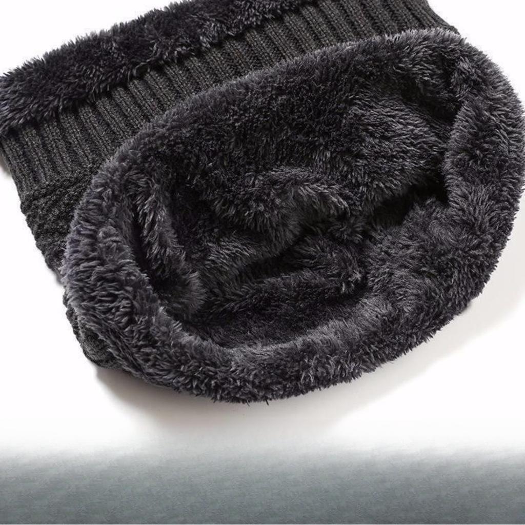 Warm Hat, Knitted Hat, Plush Hat, Thick Hat, Outdoor Hat, Cycling Hat, Pullover Hat, Ear Protection Hat, Cold Neck Cover, Two-piece Set