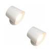 LED Wall Sconce - NETTLIFE - Pack of 2 - White - Metal - 3 Levels (rotation 360°)