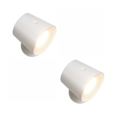 LED Wall Sconce - NETTLIFE - Pack of 2 - White - Metal - 3 Levels (rotation 360°)