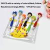 12/24Pcs Cartoon Malerei Kugelschreiber Baby Mädchen Bunte Geburtstag Geschenk Wachs Bleistift Set
