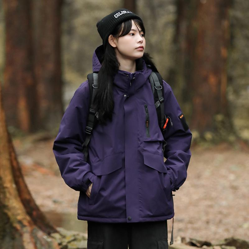 Men's Trendy Autumn Windbreaker: Stylish, Three-Proof, Warm Workwear and Casual Cotton Jacket for Couples