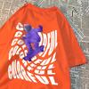 Colorful Astronaut Space Skateboard Clothes Man Crewneck Oversize T Shirt Pattern Cotton Streetsweat Fashion Loose Tshirt Women