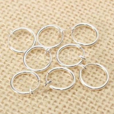 8 Pcs Non-Piercing Fake Spring Septum Nose Hoop Lip Ear Ring Clip On Jewelry