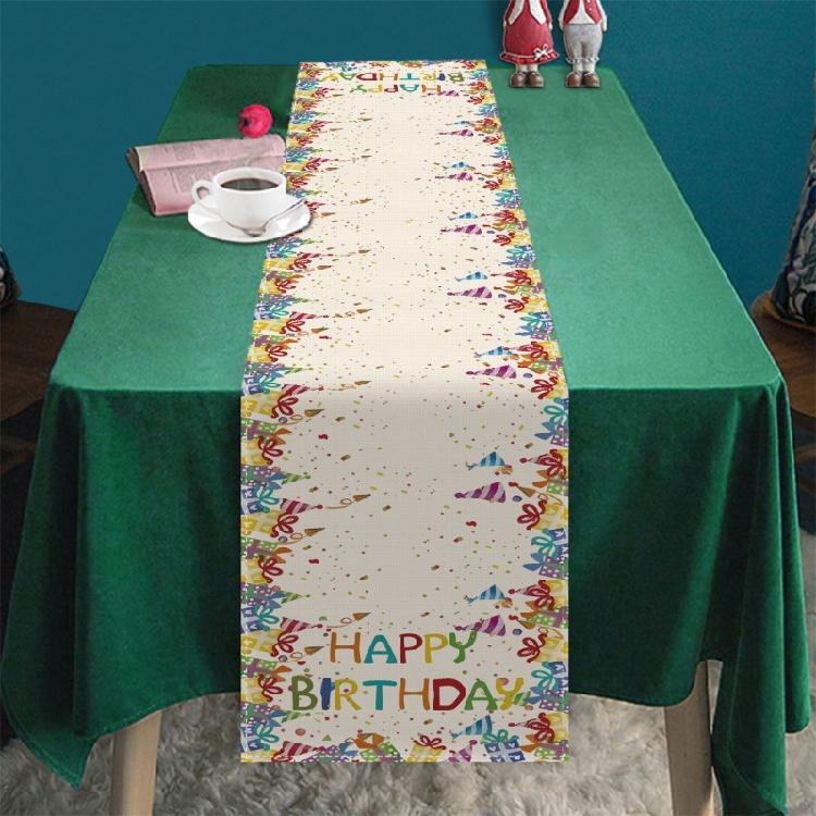 Dining Table Cloth Placemat Happy Birthday Decoration Table Cloth Placemat Color
