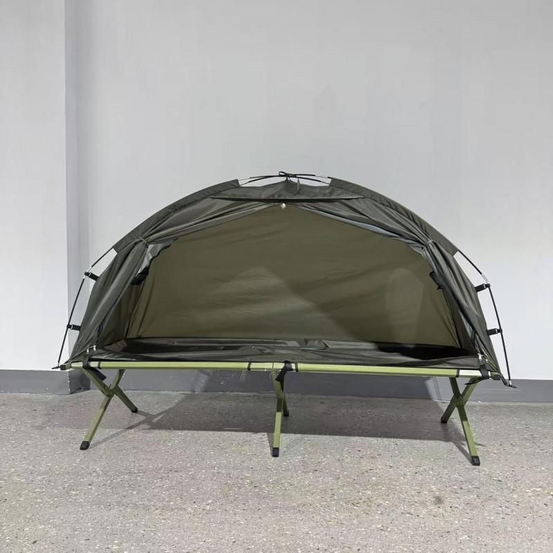 Tragbares Ein-Personen-Campingzelt mit integrierter Liege, schneller Aufbau, wasserdicht, Netz-Innenzelt, Wandern, Outdoor, Reisen
