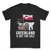 Herren T-Shirt Grönland Nicht zum Verkauf Grönland Flagge Tiere Grönländer 100% Baumwolle T-Shirt Kurzarm T-Shirts Kleidung